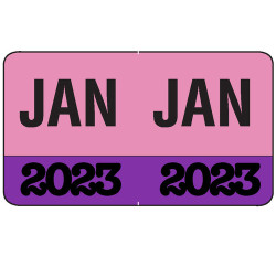 Month/Year Labels 2023 - January - 225 Labels Per Pack - 1-1/2