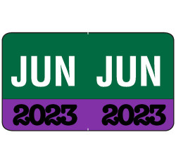 Month/Year Labels 2023 - June - 225 Labels Per Pack - 1-1/2