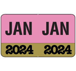 Month/Year Labels 2024 - January - 225 Labels Per Pack - 1-1/2