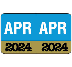 Month/Year Labels 2024 - April - 225 Labels Per Pack - 1-1/2