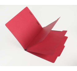 15 Pt. Red Classification Folders, 2/5 Cut ROC Top Tab, Letter Size, 2 Dividers (Box of 25)