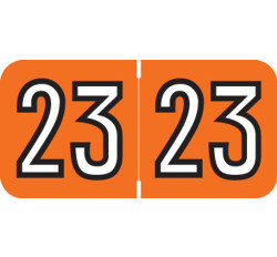 Barkley 2023 Yearband Label - Orange - BAYM Series - Laminated - 3/4