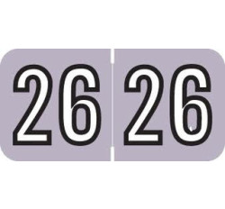 Barkley 2026 Yearband Label (Rolls of 500) - Lavender - BAYM Series - Laminated