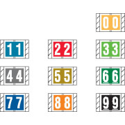Col'R'Tab Compatible Numeric Labels, Laminated Stock, 1" X 1-1/2" Individual Numbers - Roll of 500