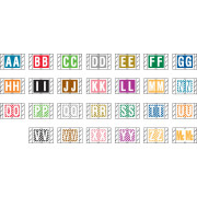 Col'R'Tab Compatible Alpha Labels, Laminated Stock, 1" X 1-1/2" Individual Letters - Roll of 500
