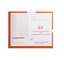 G.U. (Genito-Urinary), Orange #165 - Category Insert Jackets, System I, Open End - 14-1/4