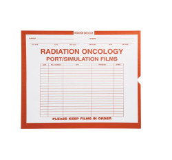 Radiation Oncology, Orange #165 - Category Insert Jackets, System I, Open End - 14-1/4