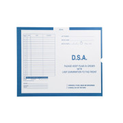 D.S.A., Blue #299 - Category Insert Jackets, System II, Open End - 14-1/4