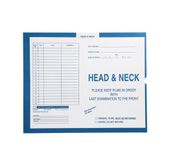 Head & Neck, Process Blue - Category Insert Jackets, System I, Open End - 14-1/4