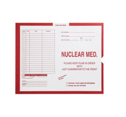 Nuclear Medicine, Red #185 - Category Insert Jackets, System I, Open End - 14-1/4