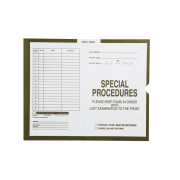 Special Procedures, Olive #582 - Category Insert Jackets, System I, Open End - 14-1/4
