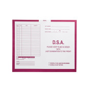 D.S.A., Magenta #233 - Category Insert Jackets, System I, Open Top - 14-1/4