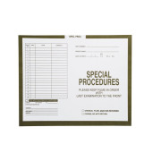 Special Procedures, Olive #582 - Category Insert Jackets, System I, Open Top - 14-1/4