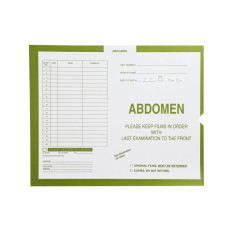 Abdomen, Yellow/Green #381 - Category Insert Jackets, System I, Open End - 14-1/4
