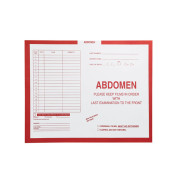 Abdomen, Red #185 - Category Insert Jackets, System II, Open Top - 14-1/4