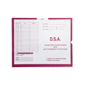 D.S.A., Magenta #233 - Category Insert Jackets, System I, Open End - 14-1/4