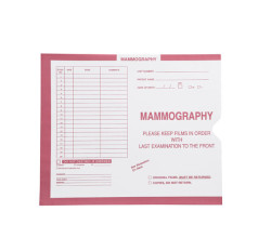 Mammography, Pink #190 - Category Insert Jackets, System II, Open End - 10-1/2