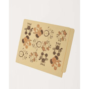 11 pt Manila Folders, Full Cut 2-Ply End Tab, Letter Size, Fastener Pos #1 & #3, Printed with Animals (Box of 50)