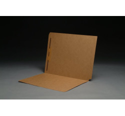 11 pt Brown Kraft Folders, SFI Compatible, Full Cut End Tab, Letter Size, Fastener Pos #1 (B...
