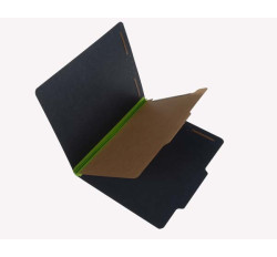 25 Pt. Fushion Black Pressboard Classification Folders, 2/5 Cut ROC Top Tab, Letter Size, 1 ...