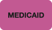 Insurance Labels, MEDICAID - Fl Pink, 1-1/2" X 7/8" (Roll of 250)