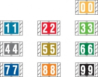 Col'R'Tab Compatible Numeric Labels, Laminated Stock, 1" X 1-1/2" Individual Numbers - Roll of 500