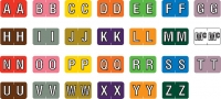Barkley ABKM Compatible Alpha Labels, Laminated Stock, 1" X 1-1/2" Individual Letters - Pack of 225