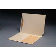 11 pt Manila Folders, Full Cut End Tab, Letter Size, 1/2 Kraft Pocket, Fastener Pos #1 (Box of 50)