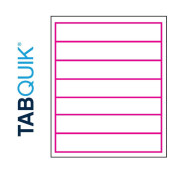 TABQUIK, Printer Labels, Inkjet, Smead ColorBar Match, 7 Labels/Sheet, 1008 Labels/Box