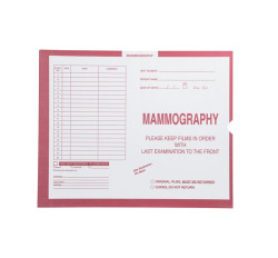 Mammography, Pink #190 - Category Insert Jackets, System II, Open End - 14-1/4