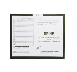 Spine, Green #364 - Category Insert Jackets, System II, Open Top - 14-1/4