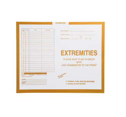 Extremities, Yellow #109 - Category Insert Jackets, System I, Open End - 14-1/4