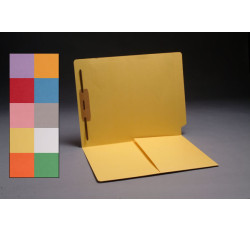 11 pt Color Folders, Full Cut End Tab, Letter Size, 1/2 Pocket Inside Front, Fastener Pos #1...