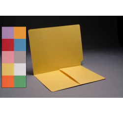 14 pt Color Folders, Full Cut End Tab, Letter Size, 1/2 Pocket Inside Front (Box of 50)