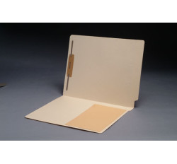 11 pt Manila Folders, Full Cut End Tab, Letter Size, 1/2 Kraft Pocket, Fastener Pos #1 (Box ...