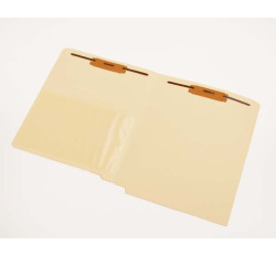 11 pt Manila Folders, Full Cut End Tab, Letter Size, 1/2 Poly Pocket, Fastener Pos #1 & #3 (...