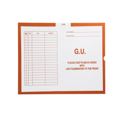G.U. (Genito-Urinary), Orange #151 - Category Insert Jackets, System II, Open End - 14-1/4