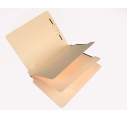 15 Pt. Manila Classification Folders, Full Cut End Tab, Legal Size, 2 Dividers (Box of 25)