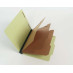 25 Pt. Pressboard Classification Folders, 2/5 Cut ROC Top Tab, Letter Size, 3 Dividers, Peridot Green (Box of 10)