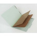 25 Pt. Pressboard Classification Folders, 2/5 Cut ROC Top Tab, Legal Size, 2 Dividers, Pale Green (Box of 15)