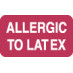 Allergy Warning Labels, ALLERGIC TO LATEX - Red, 1-1/2" X 7/8" (Roll of 250)