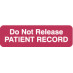 HIPAA Labels, Do Not Release - Red, 2-1/2" X 3/4" (Roll of 300)