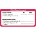 HIPAA Labels, HIPAA Requirements - Red/White, 4" X 2" (Roll of 250)
