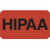 HIPAA Labels, HIPAA - Red, 1-1/2" X 7/8" (Roll of 250)