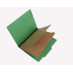 25 Pt. Pressboard Classification Folders, 2/5 Cut ROC Top Tab, Letter Size, 2 Dividers, Emerald Green (Box of 15)