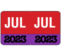 Month/Year Labels 2023 - July - 225 Labels Per Pack - 1-1/2