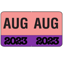 Month/Year Labels 2023 - August - 225 Labels Per Pack - 1-1/2 Month/Year Labels 2023 - August - 225 Labels Per Pack - 1-1/2