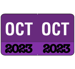Month/Year Labels 2023 - October - 225 Labels Per Pack - 1-1/2