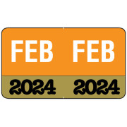 Month/Year Labels 2024 - February - 225 Labels Per Pack - 1-1/2