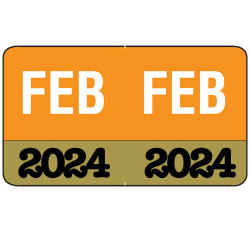 Month/Year Labels 2024 - February - 225 Labels Per Pack - 1-1/2 Month/Year Labels 2024 - February - 225 Labels Per Pack - 1-1/2